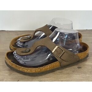 Birkenstock Gizeh Mocha Birko-Flor Thong Sandals Womens Brown T-Strap 41 US10